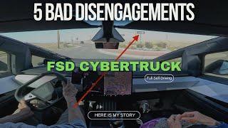 5 FSD DISENGAGEMENTS With My CYBERTRUCK left me a little disappointed!