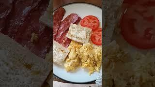 American breakfast! At home cooking recipes. English British breakfast Mark Weins inspired