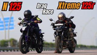 Pulsar N125 vs Xtreme 125R Drag Race