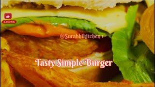 Chicken Burger / Easy Chicken Burger / Simple Burger Recipe / Nuggets Burger #surabhikitchen