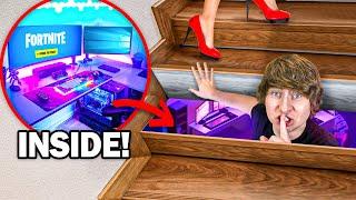 I Built a Secret Gaming Room to Hide From My Mom!