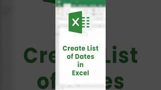 How to Create List of Dates in Excel? (In 20 Seconds) #shorts #excel #exceltricks