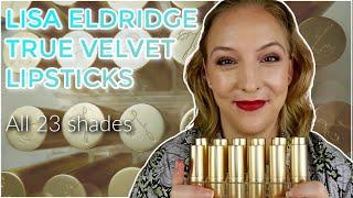 LISA ELDRIDGE TRUE VELVET LIPSTICKS 2023 // Review & swatches on fair, cool/ neutral toned skin