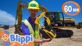 Blippi Explores an Excavator and Construction Vehicles | Educational Videos for Kids