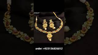 Gold set design 2021 | 1 gm gold necklace designs with price | Bridal jewelry | gold jewellery