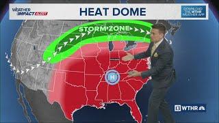 Cracks in the heat dome may start allowing rain chances to return, bringing some relief