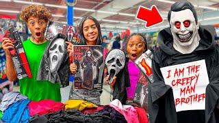 We Went Costume Shopping & Got Chased By The Creepy Man Brother…..