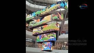 Full color small pitch LED module LED indoor display cylindrical led ring Curved ring shape led scre