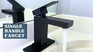 Single-handle bathroom faucet Install - ALWEN  matte black