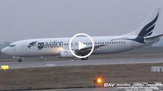 Boeing 737-400 - GP Aviation LZ-GPB - landing at Memmingen Airport