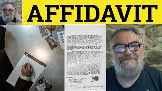  Affidavit Meaning- Affidavit Defined - Affidavit Examples - Legal English - Affidavit