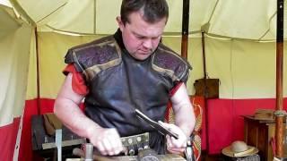 romans making lorica at cardiff castle may 15th 2016