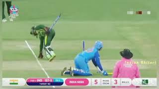 ind vs pak virat kohli 4 balls 15 rans win India 