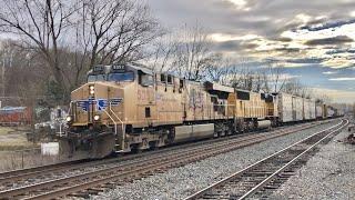 EGYPTIAN LOCOMOTIVES & UNION PACIFIC On Norfolk Southern!  Radar Used On Fast Grain Train With 2 DPU