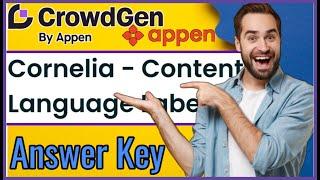  Cornelia Project Answer Key 2024 | Crowdgen by Appen #CorneliaProject2024