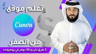 الربح من الانترنت من خلال كانفا | شرح موقع كانفا للتصميم للمبتدئين