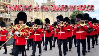 WINDSOR CASTLE GUARD: 7 Company Coldstream Guards with Band of the Coldstream Guards 30/08/22‍️