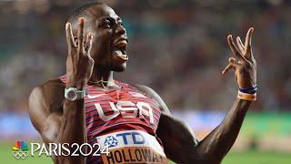 THREEPEAT: Grant Holloway dominates field for historic 110m hurdles gold at Worlds | NBC Sports