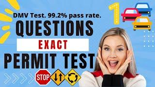 NEW 2022  Permit Exam for Driver's License PART 1.Test Questions Actual DMV.PASS 100%