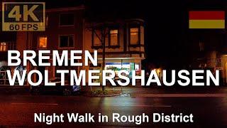 BREMEN, Germany  in 4K | 2024 | Night Walk in Woltmershausen