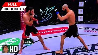 Ikram Aliskerov VS. Khamzat Chimaev VS.  (Full Highlights) [HD] | BRAVE CF23 | Inicios de Chimaev