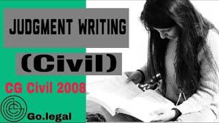 Judgment Writing (Civil) || Tutorial || Go legal