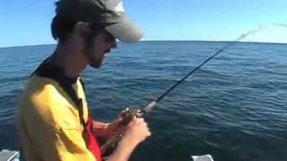 Jigging Lake Trout on Lake Superior