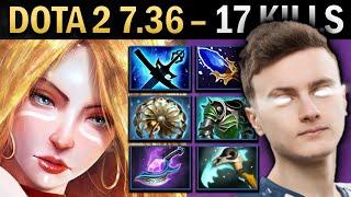 Lina Gameplay Miracle with 17 Kills and Ethereal - Dota 2 7.36