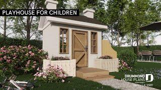 Free Farmhouse playhouse plan to build yourself by Drummond House Plans