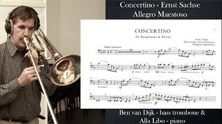 Ben van Dijk bass trombone Sachse Concertino Allegro Moderato