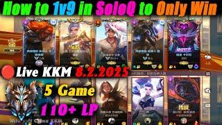 Wild Rift ChinaLive KKM - How to 1v9 in SoloQ to Only Win | 110 LP Sovereign rank China server