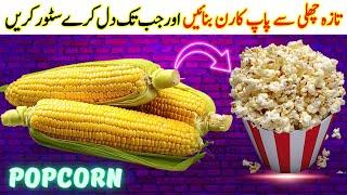 Bhutte Se Popcorn Banane Ka Tarika | Popcorn Recipe | Make Crunchy Popcorn Directly From Fresh Corn