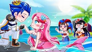 Mermaids Anna Compete for Handsome Prince Alex m‍️- Digital Circus x Gacha Club Animation