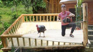 Building Wooden Cabin, Wooden Floor, BUILD LOG CABIN || Phương - Free Bushcraft