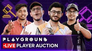 Playground Live Player Auction |  @CarryMinati, @triggeredinsaan, @MortaLyt &  @officialscoutop | Playground