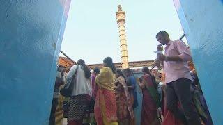 Praying at the 'visa' temple in Hyderabad