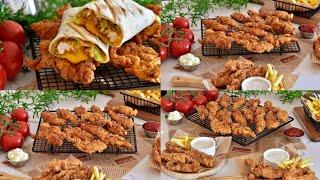 تندر الدجاج المنزلي مع أطيب صلصة رانش ساندوش تندرThe most delicious chicken tenders