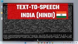 FREE: Hindi TEXT to SPEECH using Python: Indic #tts