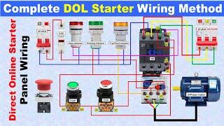 DOL Starter Power & Control Circuit | Complete Panel Wiring Diagram | Direct On-Line starter circuit