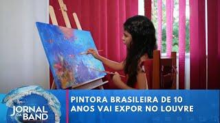 Pintora brasileira de 10 anos vai expor no Louvre | Jornal da Band