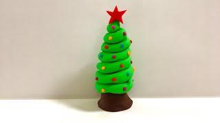 ️ Clay with me - how to make a cute Christmas Tree | model tutorial craft. easy DIY