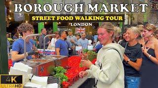 Exploring the Best Street Food in London’s Borough Market, [4K HDR].