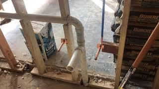 Incorrect Horizontal Plumbing Vent Pipe