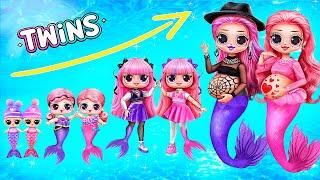 Mermaid Cutie and Rock Sisters Growing Up! DIYs for LOL OMG