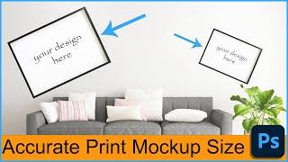 ACCURATELY size your wall art mockups in PHOTOSHOP using the analysis tool