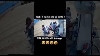 papa ki pari scooty crashed in petrol pump || funny video || ladki hai kuch v ho skta hai