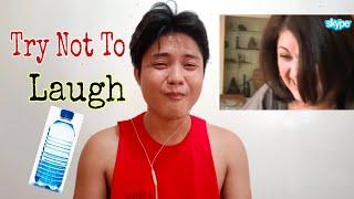 Try Not To Laugh Challenge ( with water) SKYPE LAUGHTER CHAIN