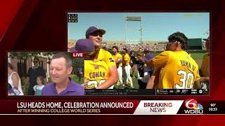 LSU Tigers leave Omaha, bringing championship trophy back to Baton Rouge