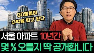 앞으로 10년 동안 서울 아파트 가격은 얼마나 오를까? 또 몇 평형을 사는 게 좋을까? 확실하게 알려드립니다