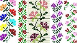 70+ Beautiful Dusutti Border Graph pattern | Cross Stitch Embroidery